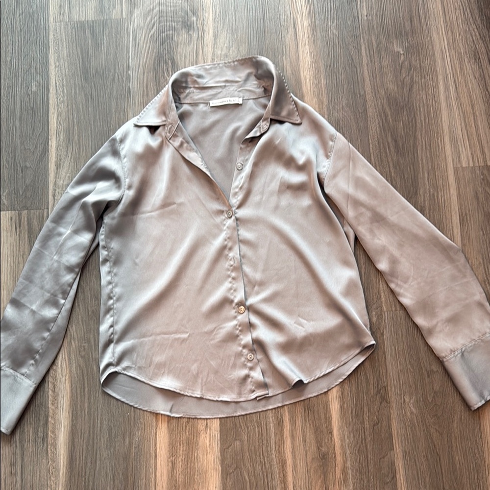 A&F Silk Button Down Blouse